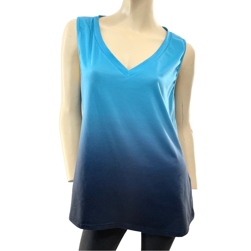 Blue Ombre Sleeveless Top